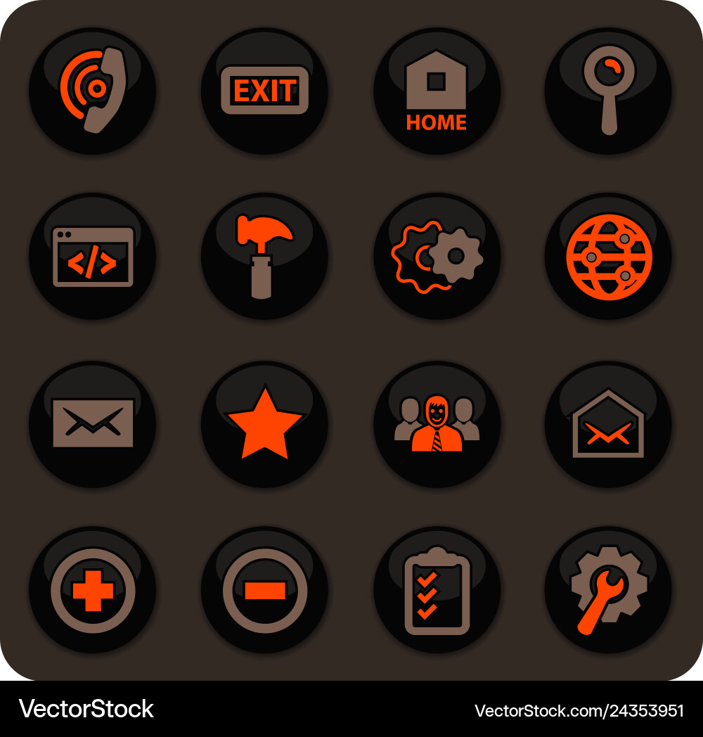 Web tools icons set Web tools icons set Vector Image