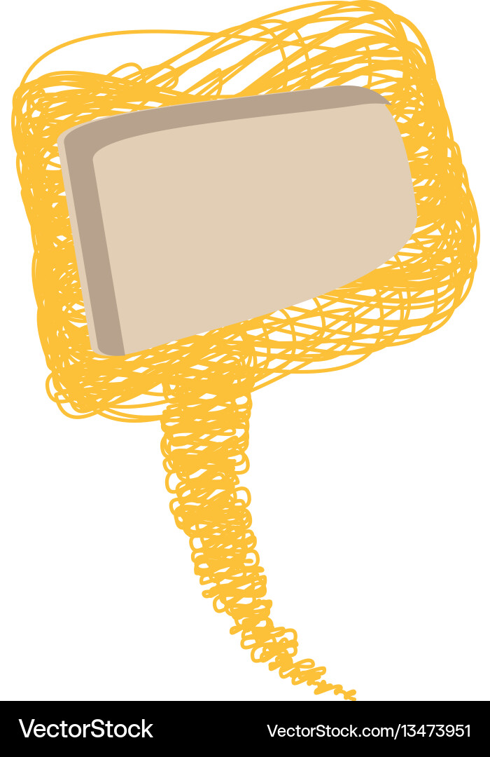 Yellow scribble square dialog box design Yellow scribble square dialog box design Vector Image