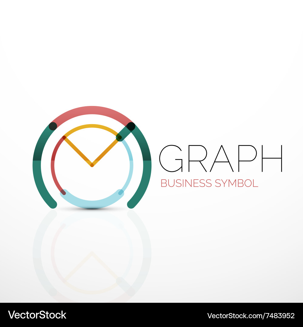 Abstract logo idea linear chart or graph Vector Image