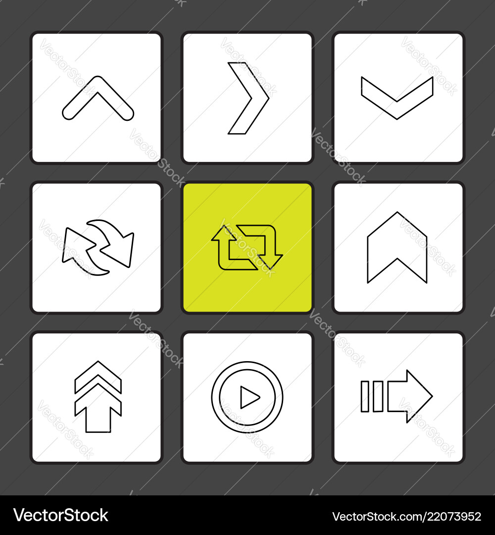 Arrows directions pointer arrow user vector image