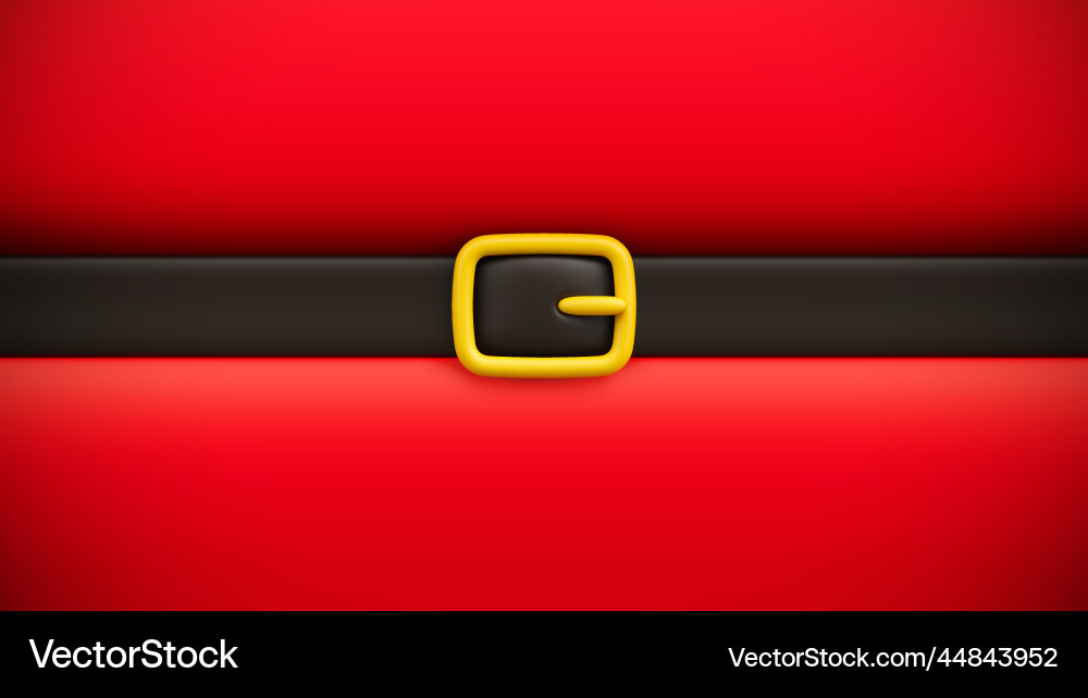 Cartoon red santa claus suit with belt and buckle Cartoon red santa claus suit with belt and buckle vector image