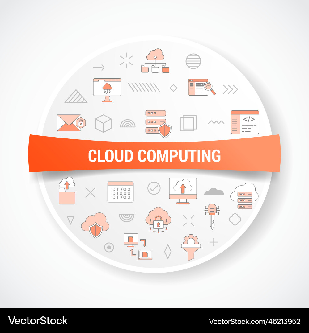 Cloud computing concept with icon Cloud computing concept with icon vector image