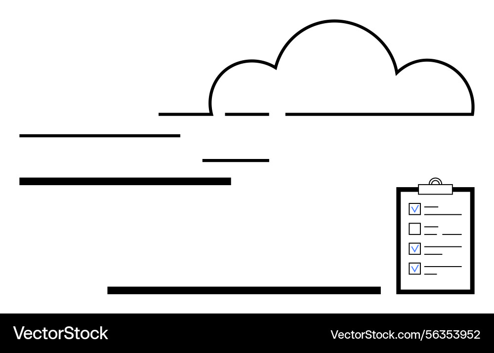 Cloud computing with task management concept Cloud computing with task management concept vector image