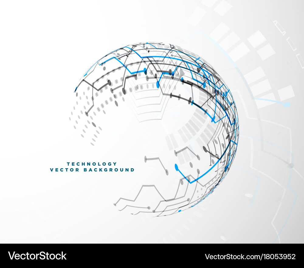 Digital Network Technology Background vector image