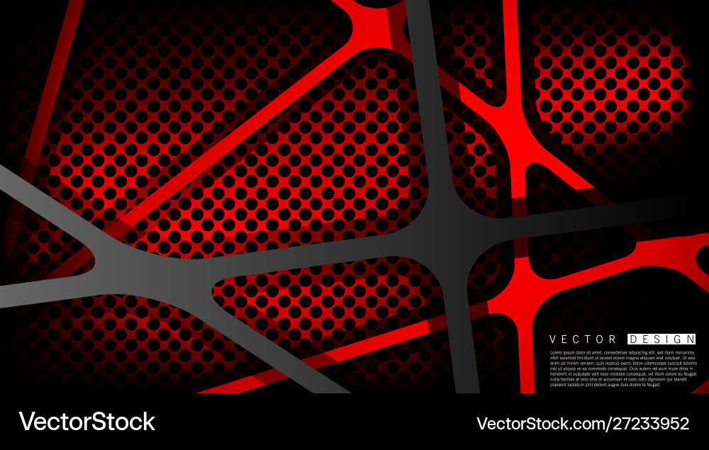 Dynamic Red & Gray Overlap vector image