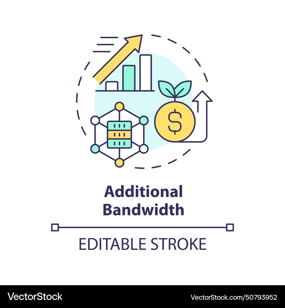 Internet bandwidth multi color concept icon Internet bandwidth multi color concept icon vector image