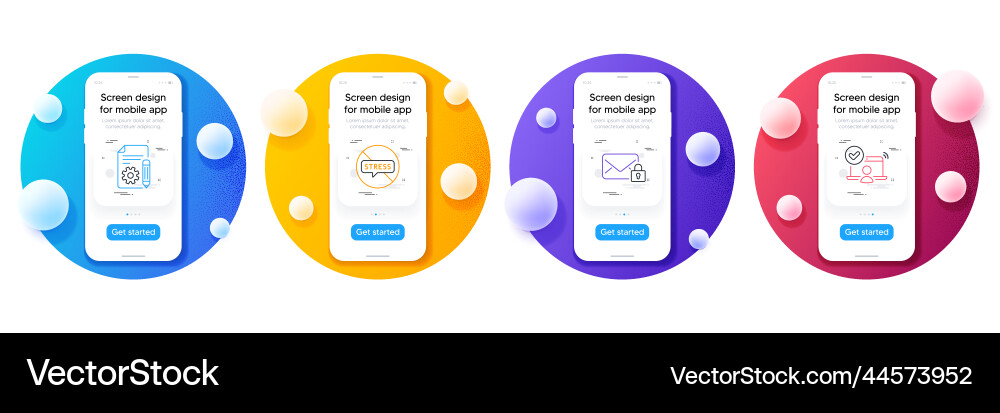 Minimal set of secure mail documentation and stop Minimal set of secure mail documentation and stop vector image
