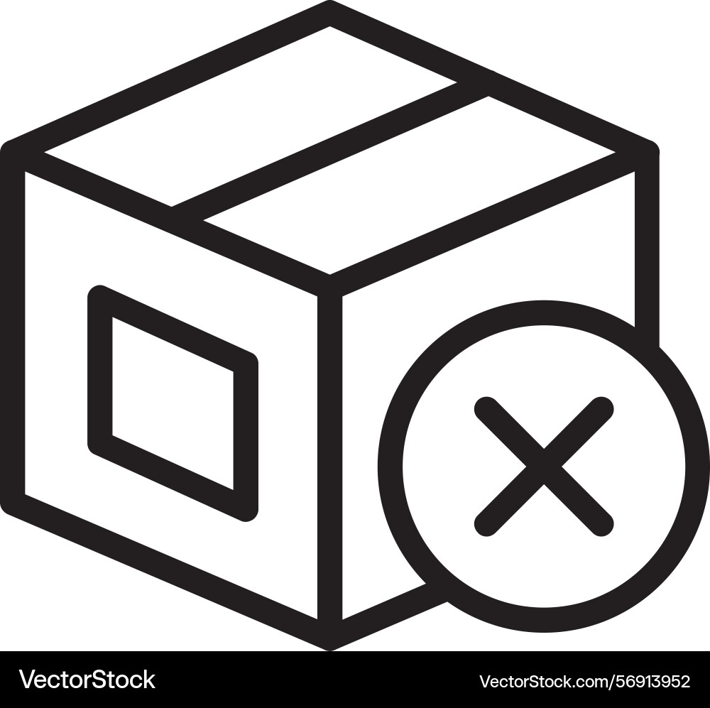 Out of stock linear style icon design Vector Image