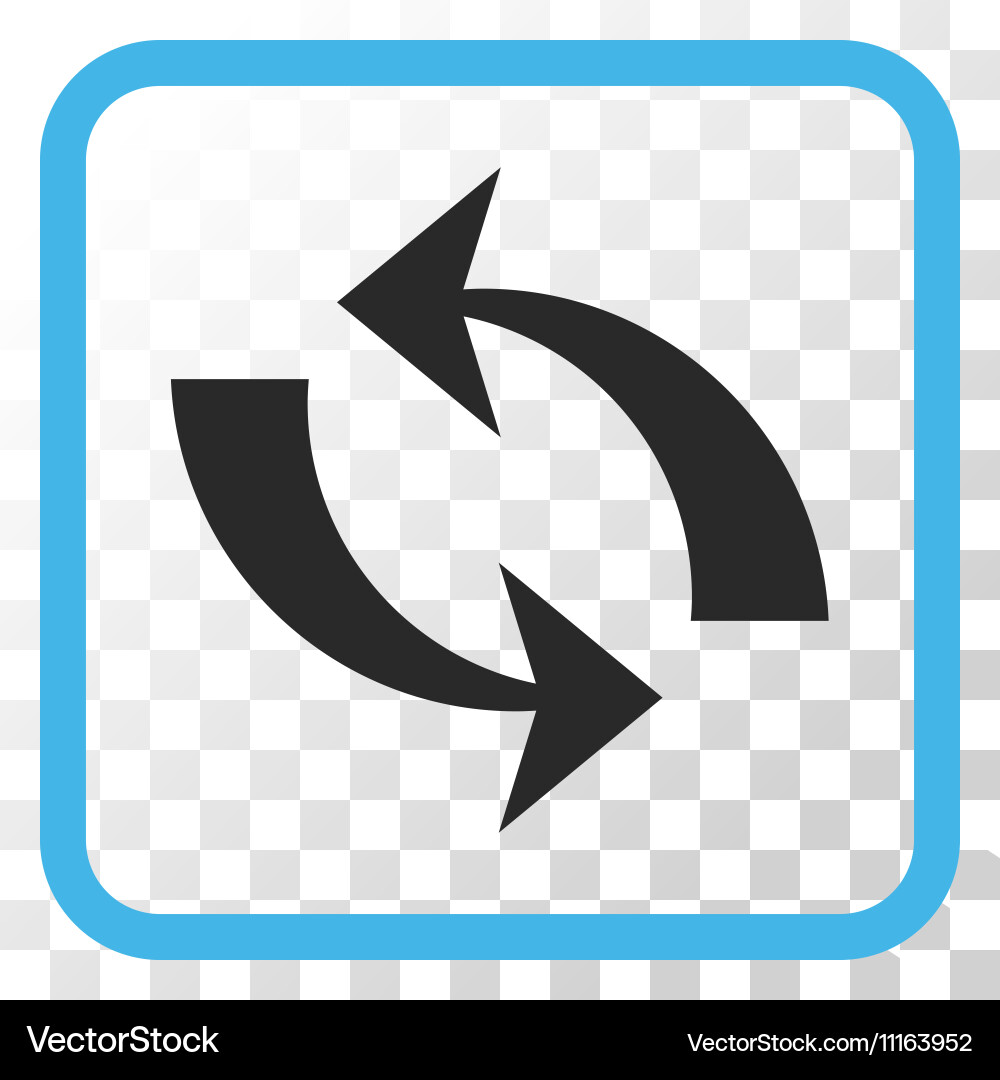 Refresh icon in a frame Vector Image