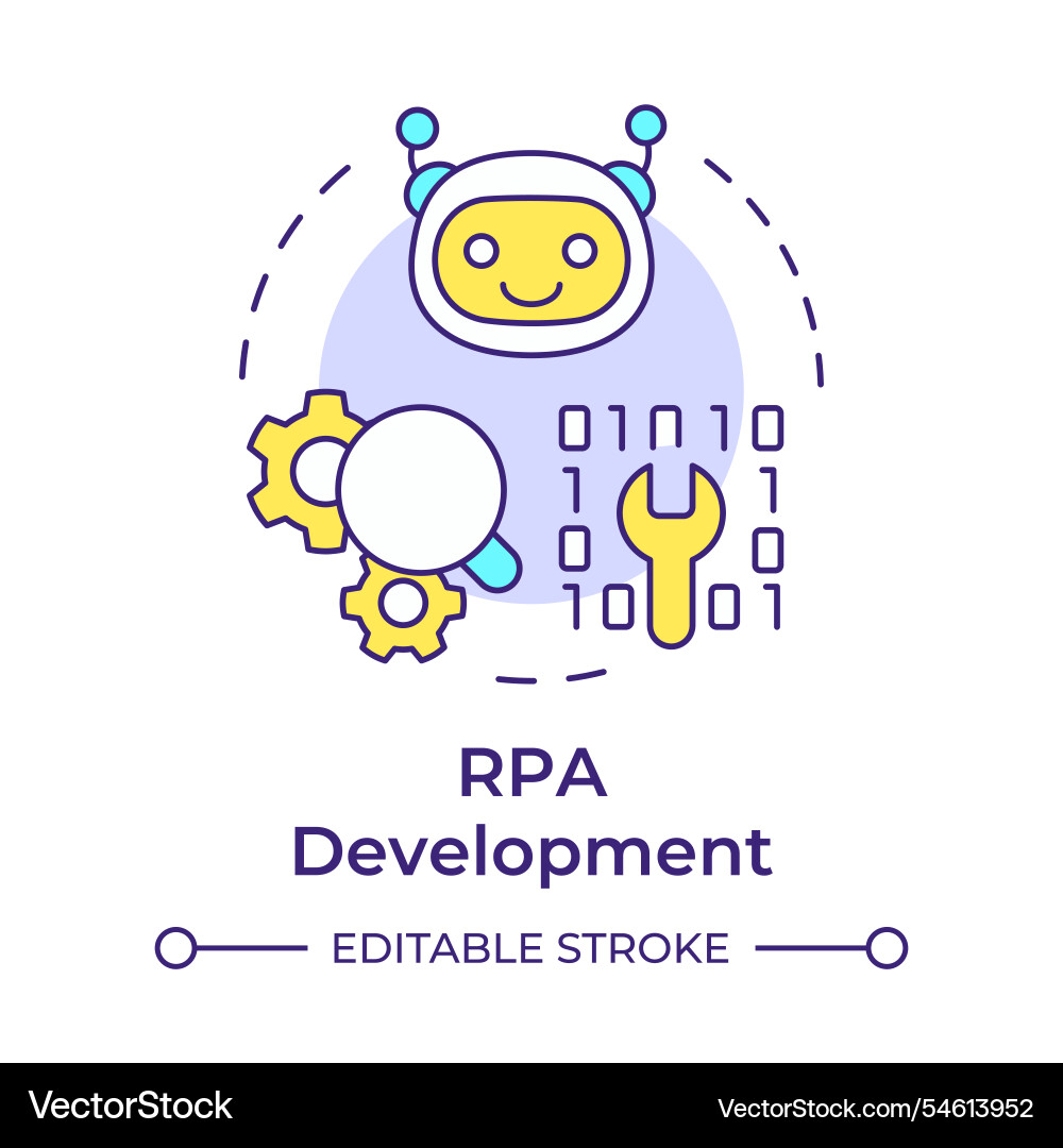 Rpa development multi color concept icon Rpa development multi color concept icon vector image