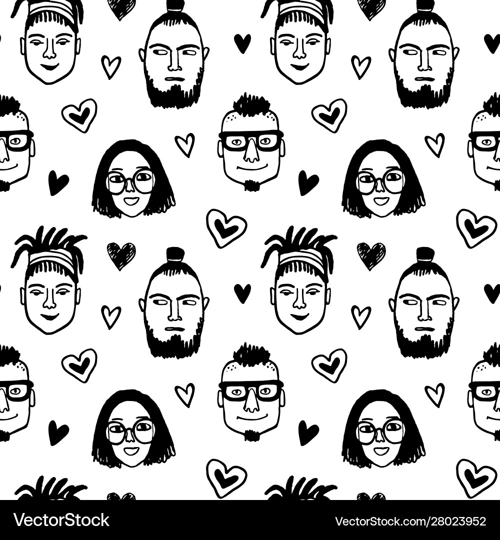 Seamless pattern with funny characters Seamless pattern with funny characters vector image