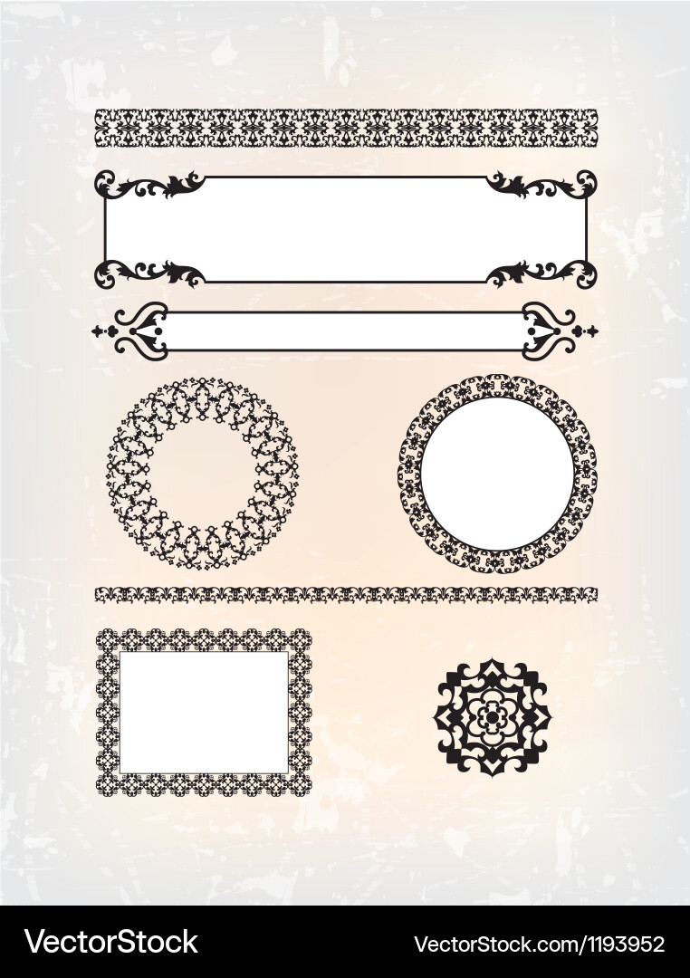 Set of abstract beautiful pattern Vector Image