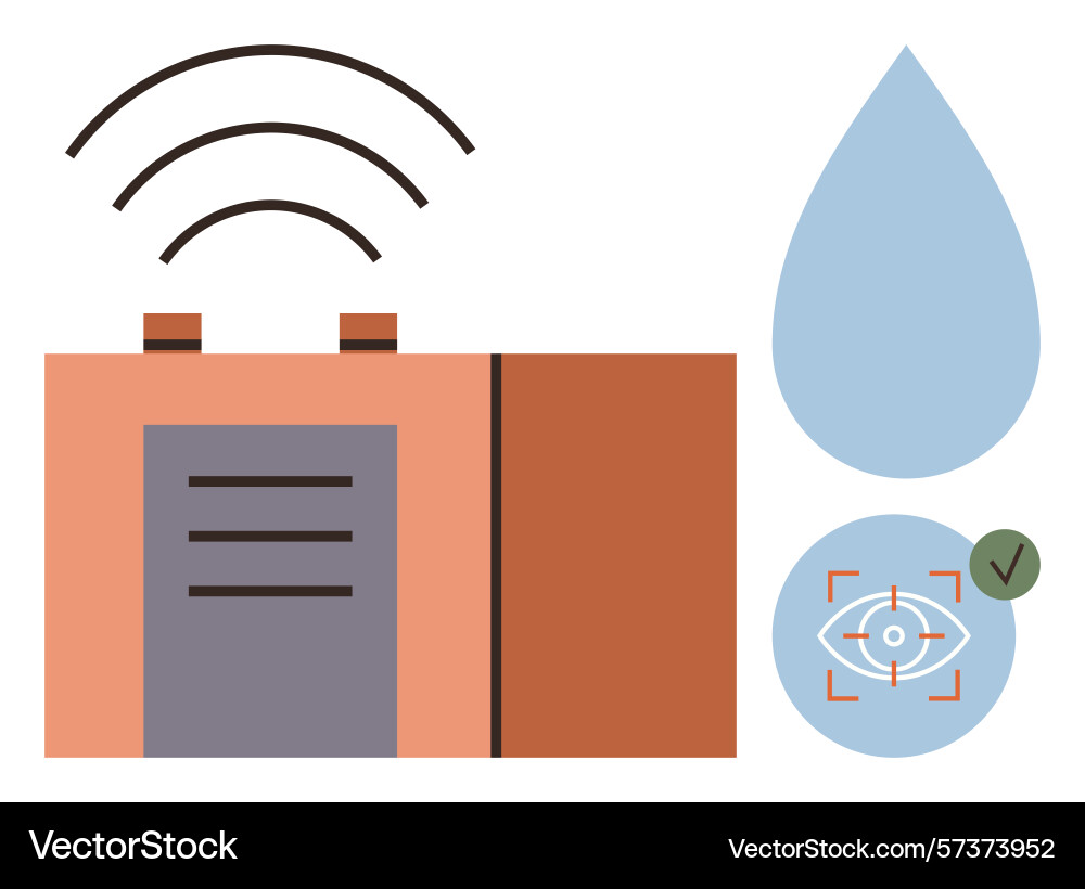 Smart sensor monitoring with wireless connectivity Smart sensor monitoring with wireless connectivity vector image