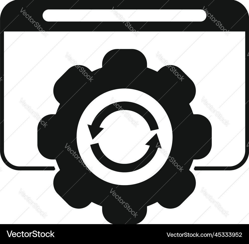 System Backup-Symbol einfache Daten Cloud Vektorbild