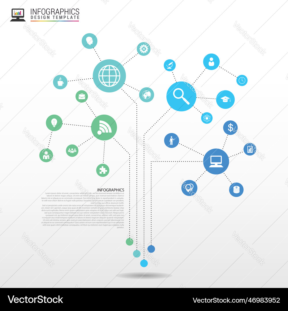 Technology connection concept abstract tree Technology connection concept abstract tree Vector Image