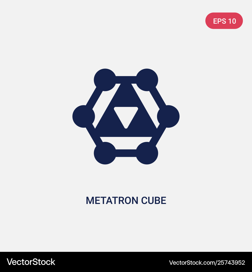 Two color metatron cube icon from geometry Two color metatron cube icon from geometry vector image