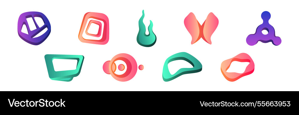 Abstract form and graphic shaped element Abstract form and graphic shaped element vector image