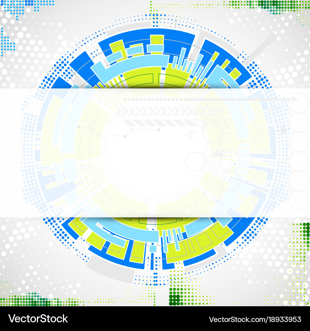 Abstract technological background with various vector image