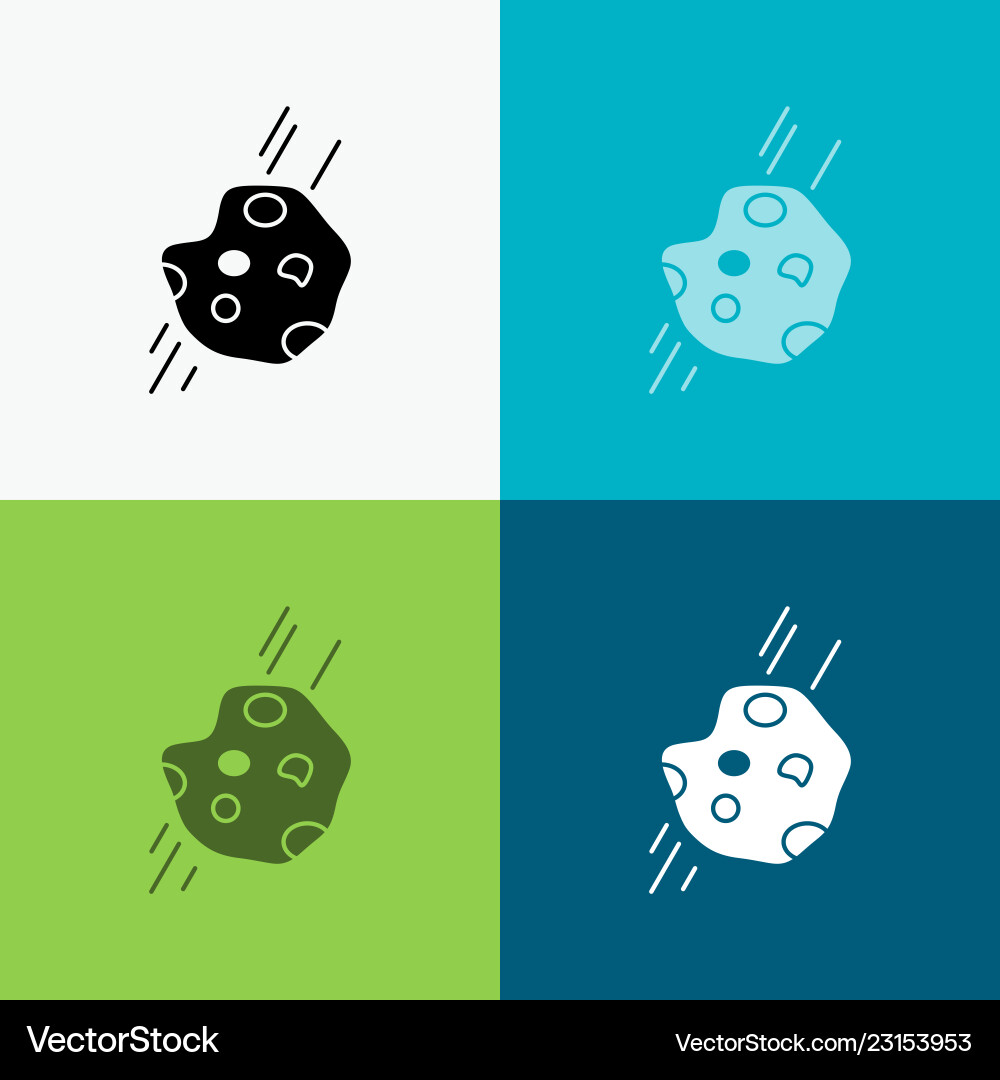 Asteroid astronomy meteor space comet icon over Asteroid astronomy meteor space comet icon over Vector Image