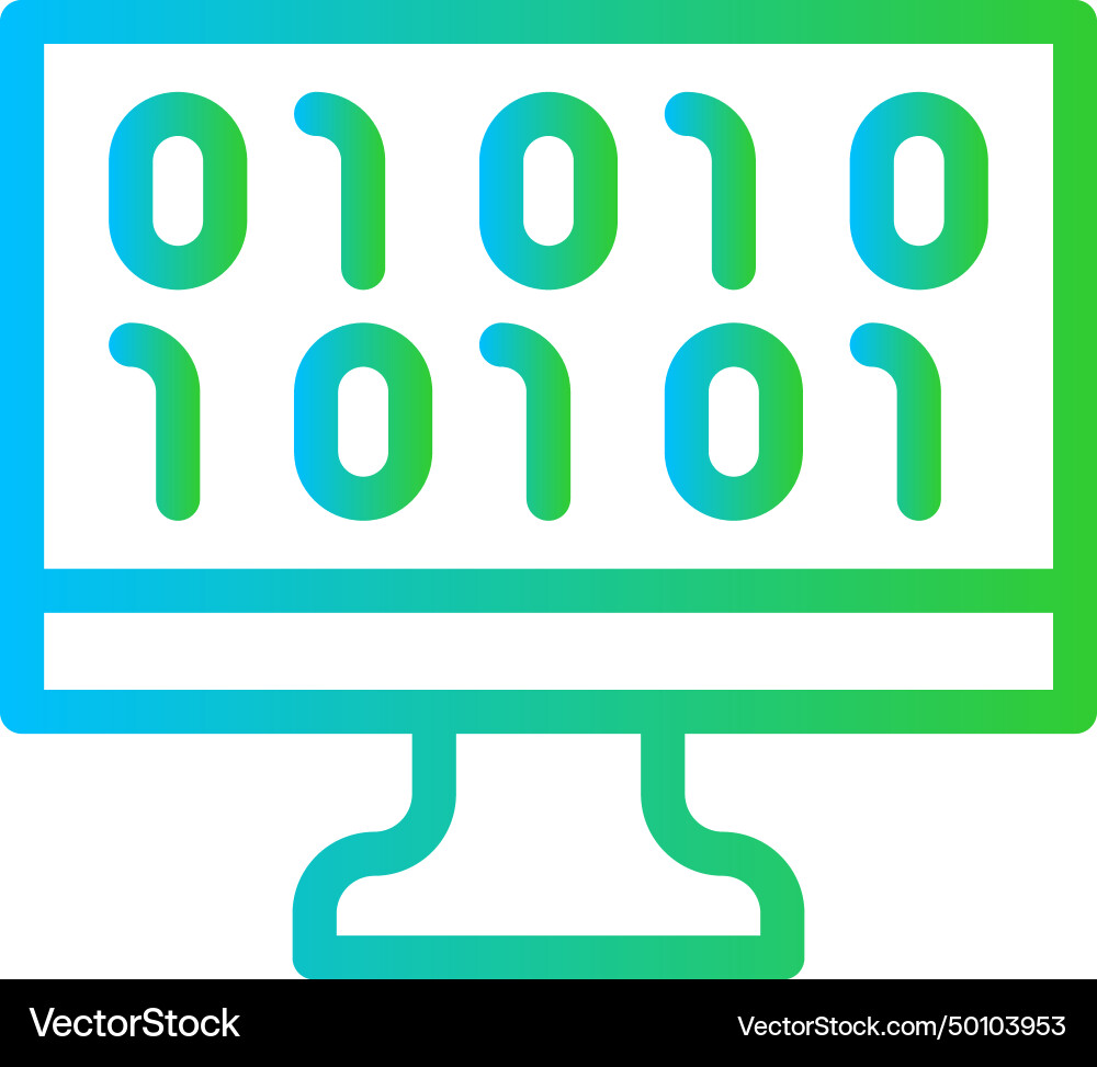 Binary code digitalization business icon Vector Image
