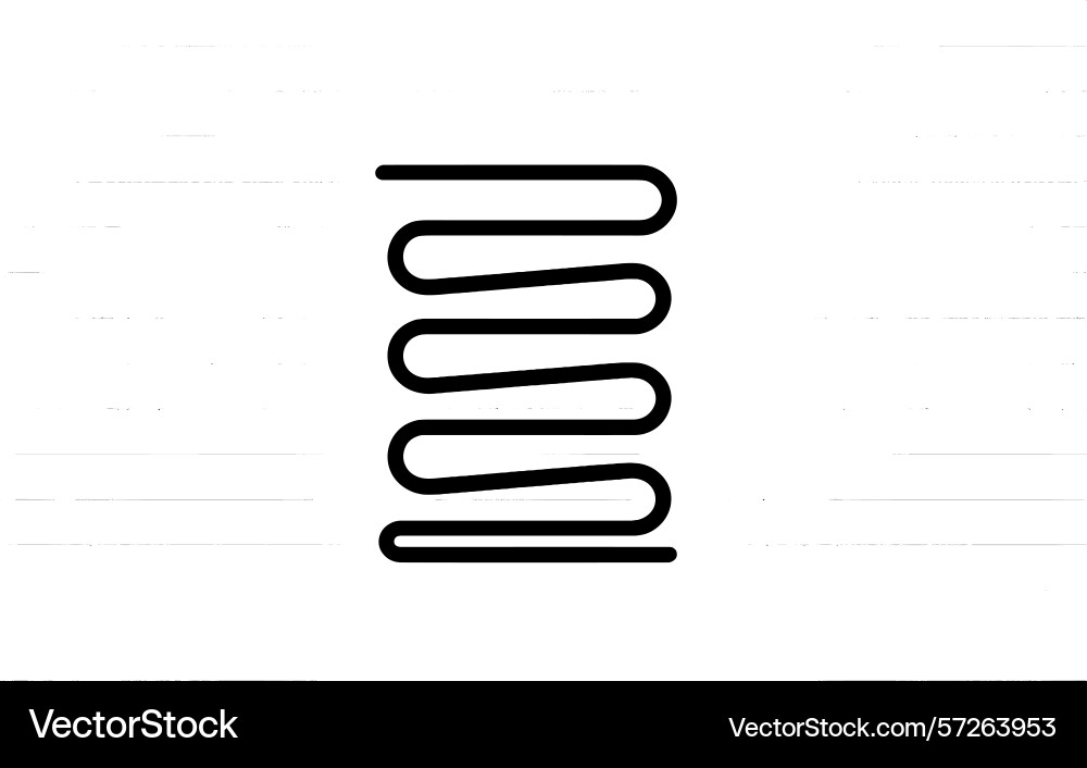 Decorative coil pattern on a blank background vector image