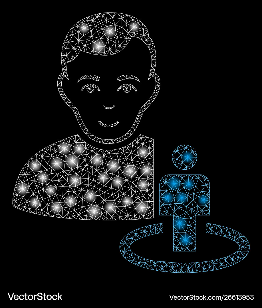 Glossy mesh network portal moderator with light Glossy mesh network portal moderator with light vector image