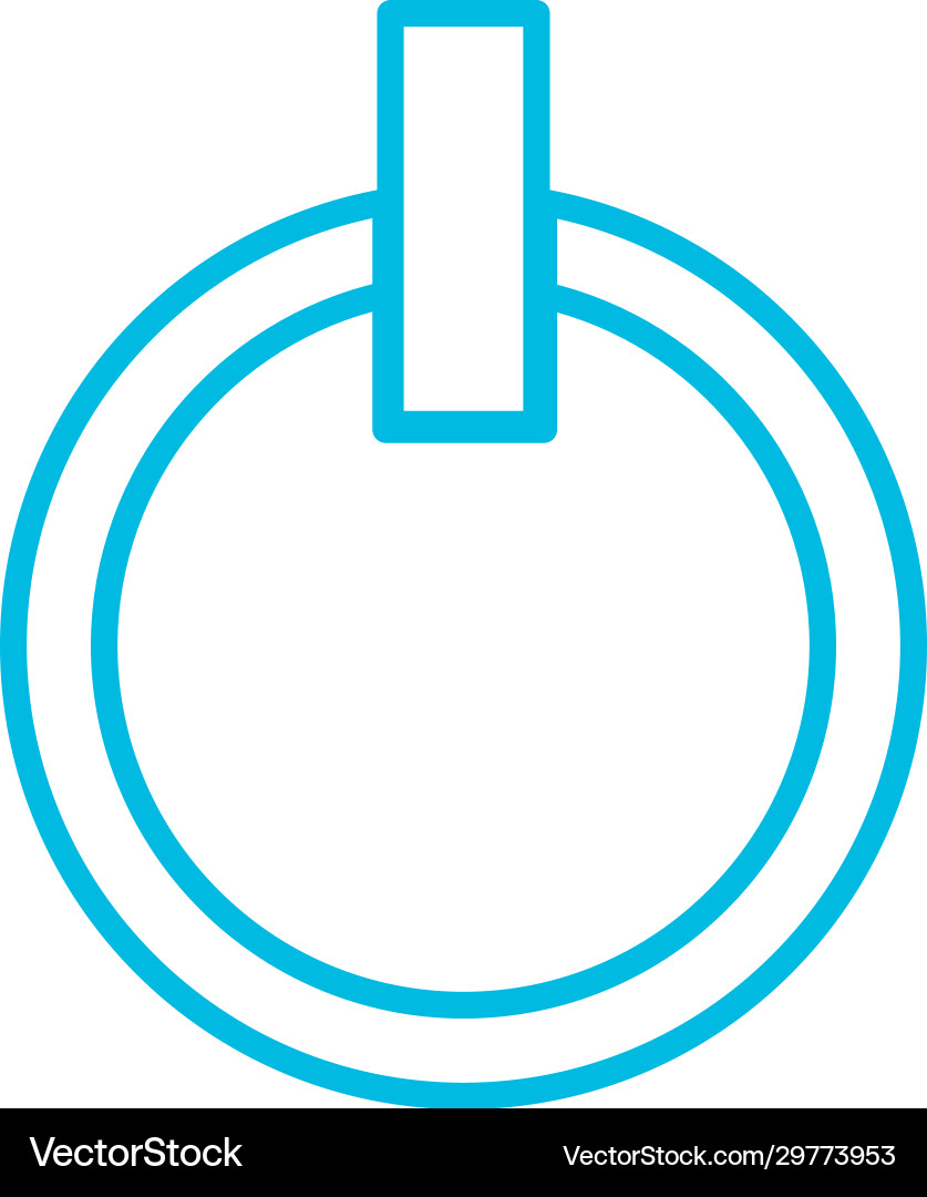 Isolated power button line style icon Vector Image