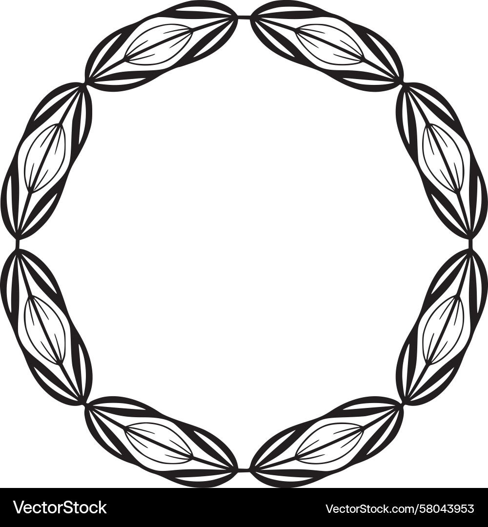 Leaf Border Pattern Vector Image