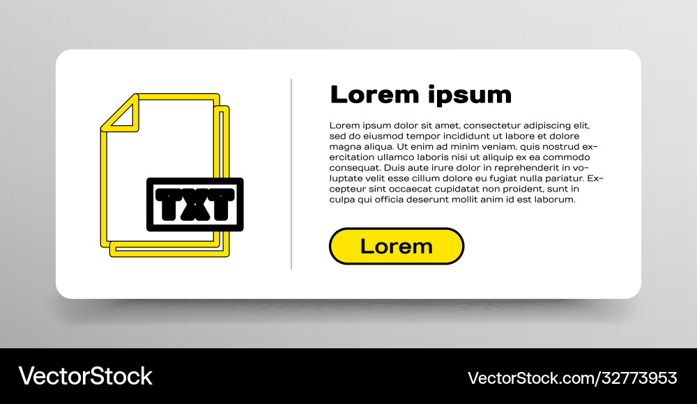 Line txt file document download button icon Vector Image