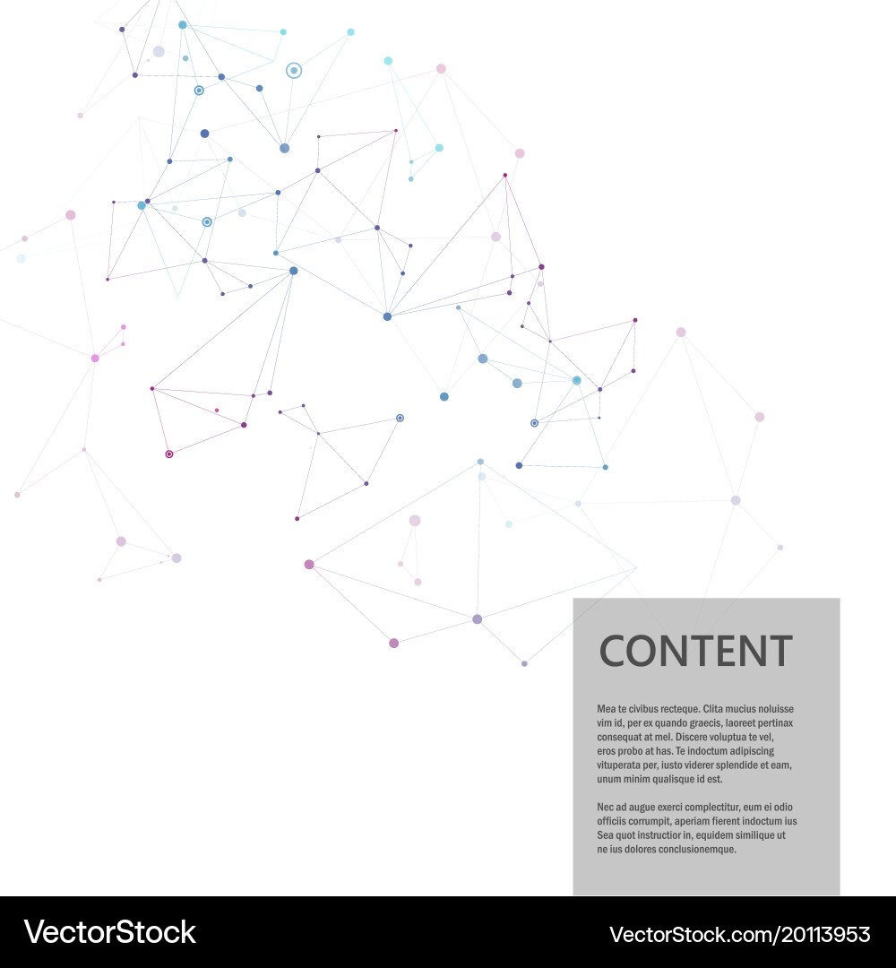 Lines connecting creative grid points on surface vector image