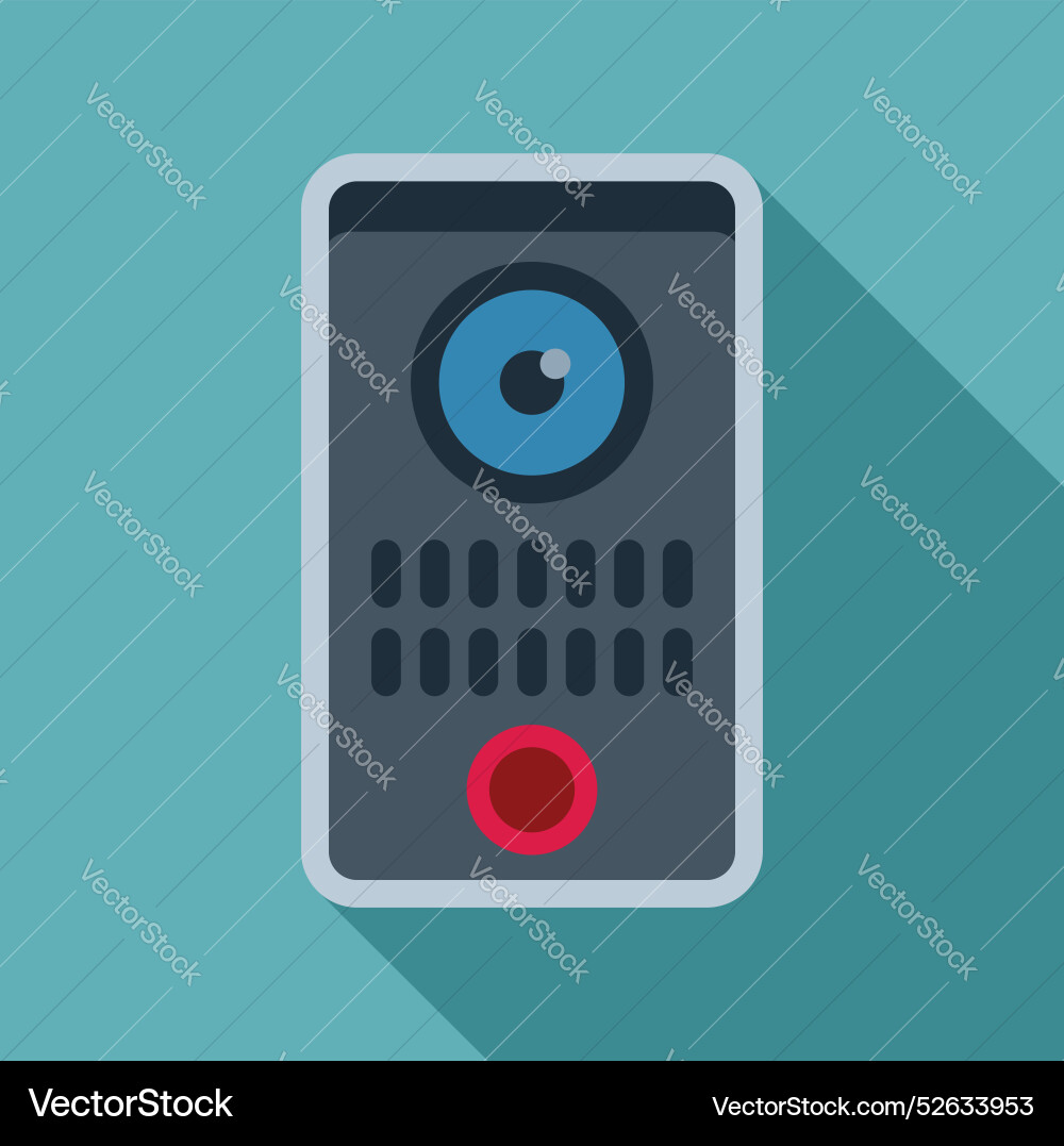 Modern intercom system providing enhanced security vector image