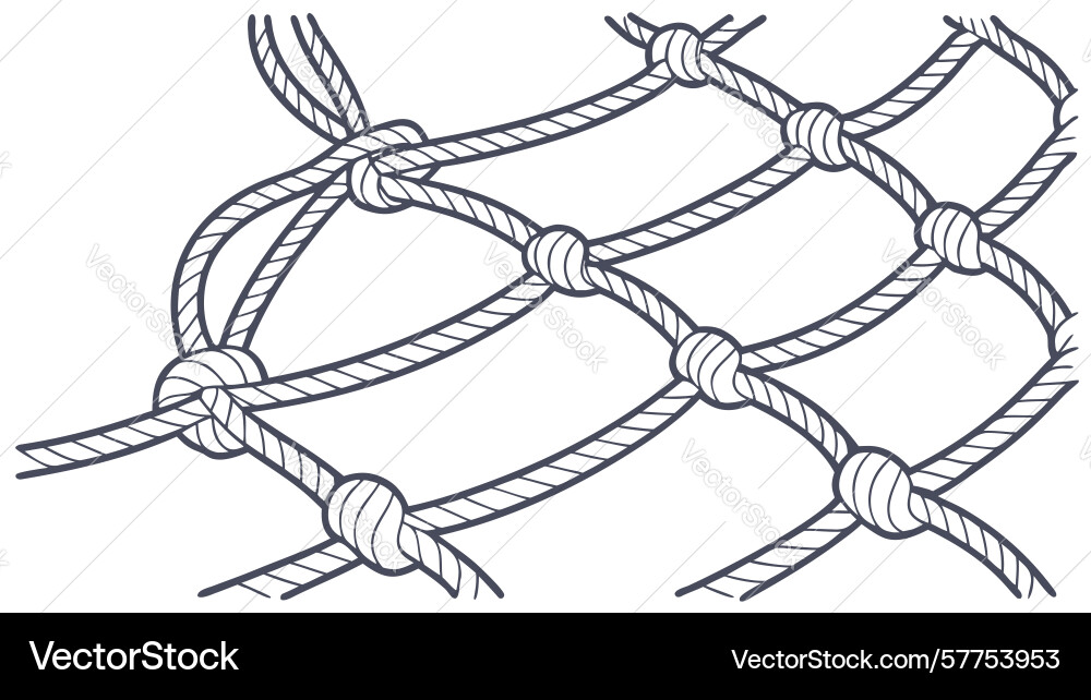 Nautical fishing net pattern textured rope design Vector Image