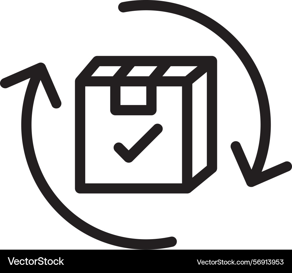 Restock linear style icon design Vector Image