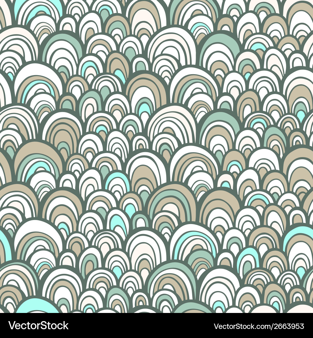 Seamless pattern with scale abstract ornament vector image