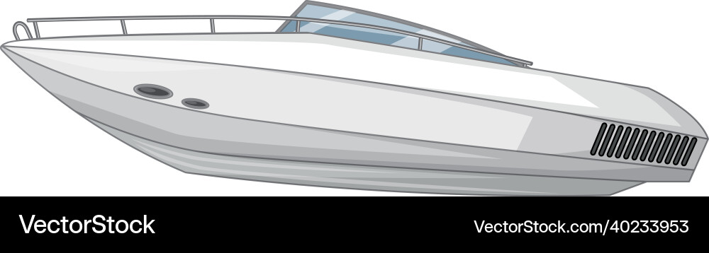 Speedboot oder Motorboot isoliert auf weiß Speedboot oder Motorboot isoliert auf weiß vektorbild