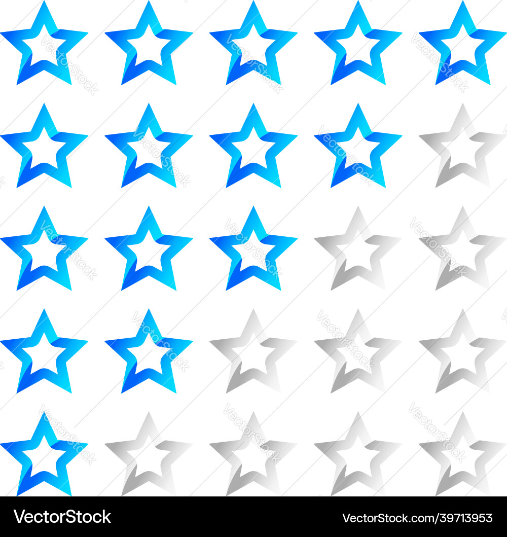 Star rating element reward quality level user Vector Image