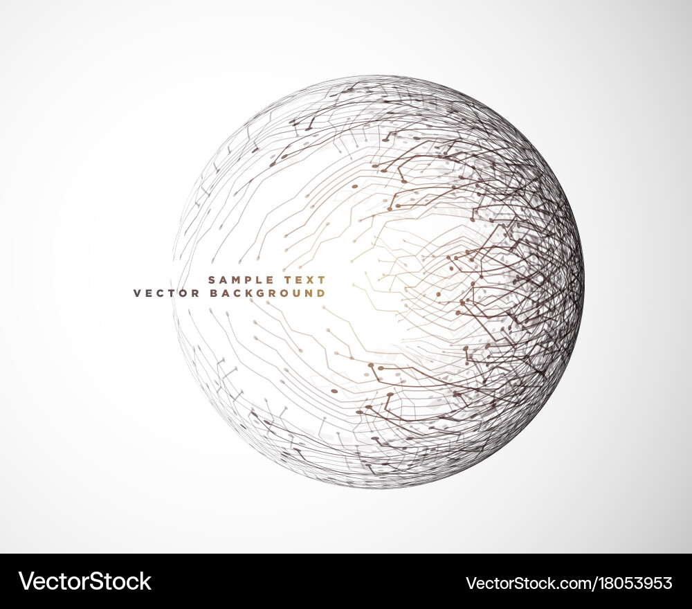 Tech Network Abstract vector image