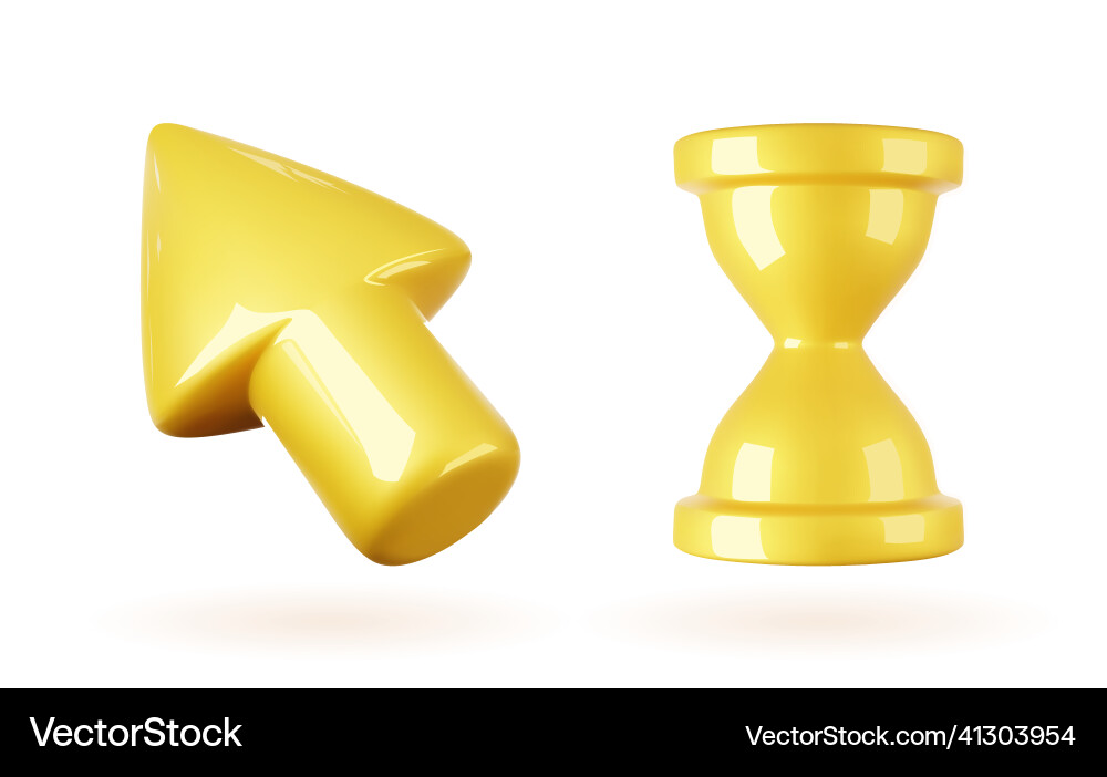 3d web cursor 3d web cursor vector image