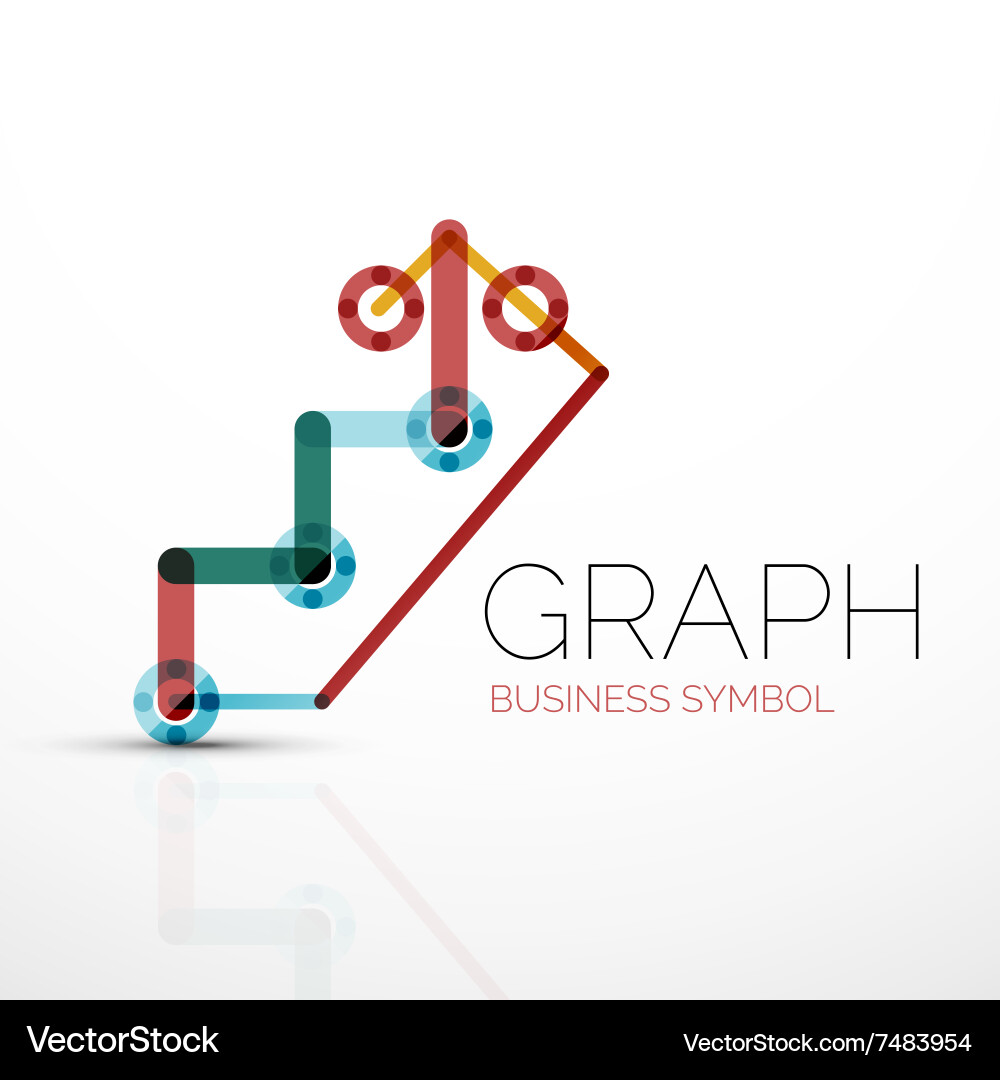 Abstract logo idea linear chart or graph Vector Image