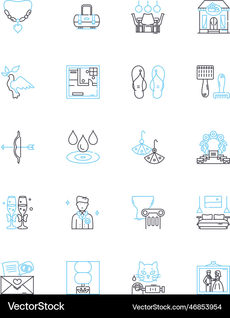 Addition linear icons set summation computation Addition linear icons set summation computation Vector Image