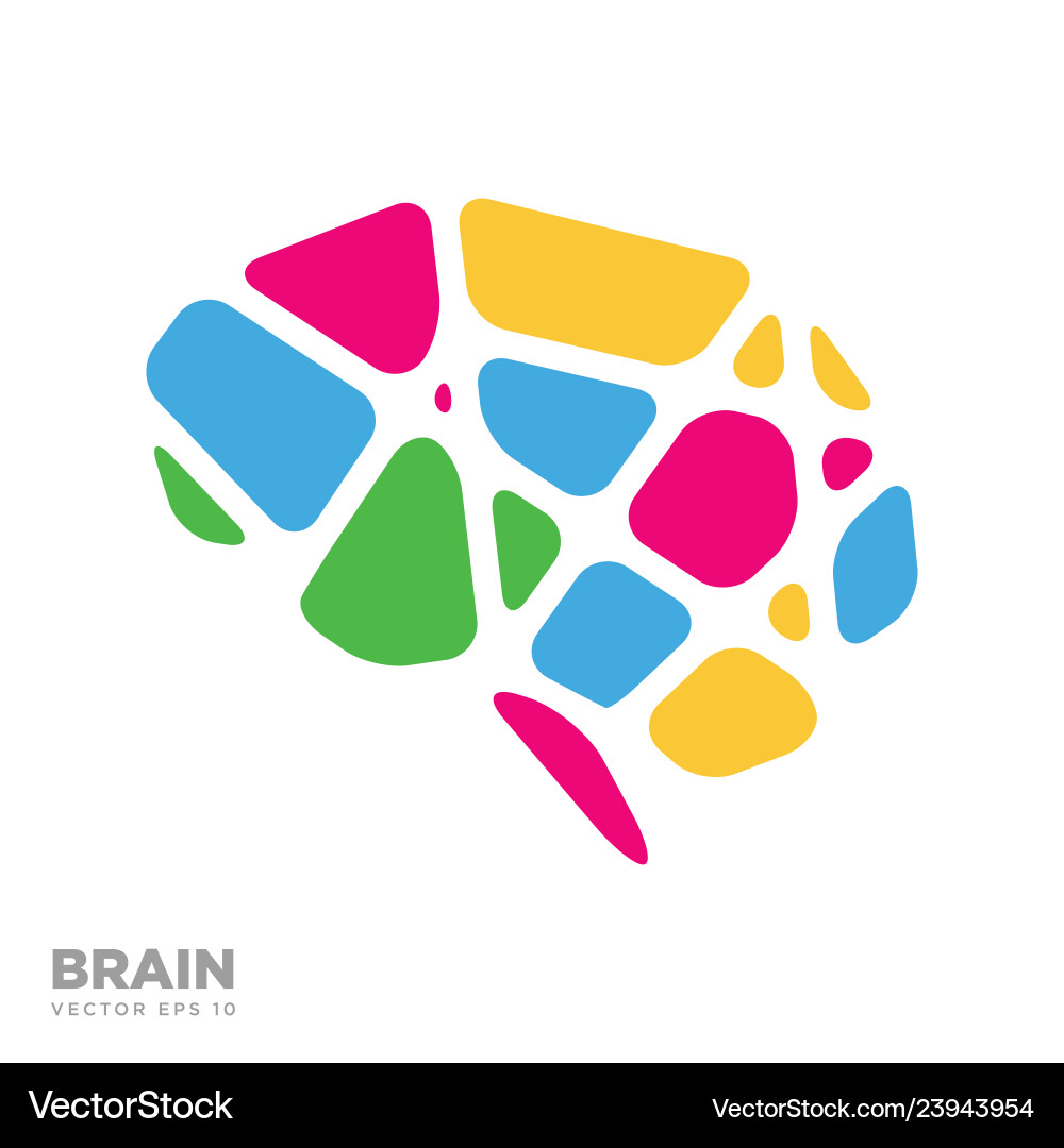 Brain logo silhouette design template Brain logo silhouette design template vector image