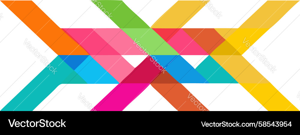 Colorful Diagonal Overlap Pattern Vector Image
