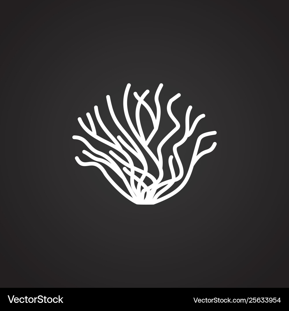Coral icon on background for graphic and web Vector Image