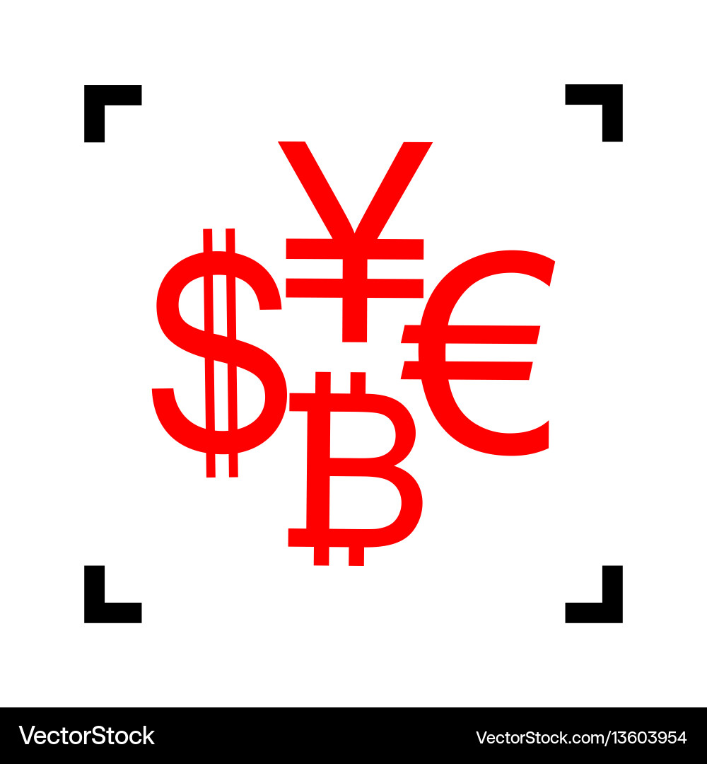 Currency sign collection dollar euro bitcoin – Royalty-Free Vector |  VectorStock