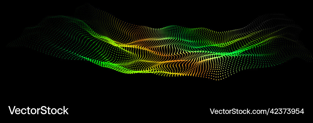 Deep data as part of big point wave ui hud Vector Image