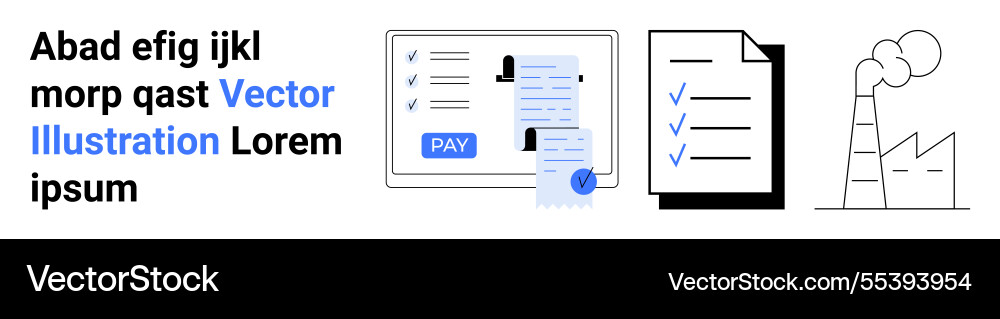 Digital payment document verification Vector Image