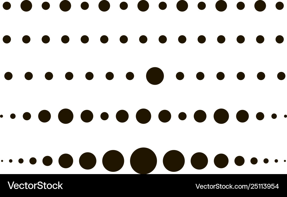 Dotted circle line set dot black colored flat Dotted circle line set dot black colored flat vector image