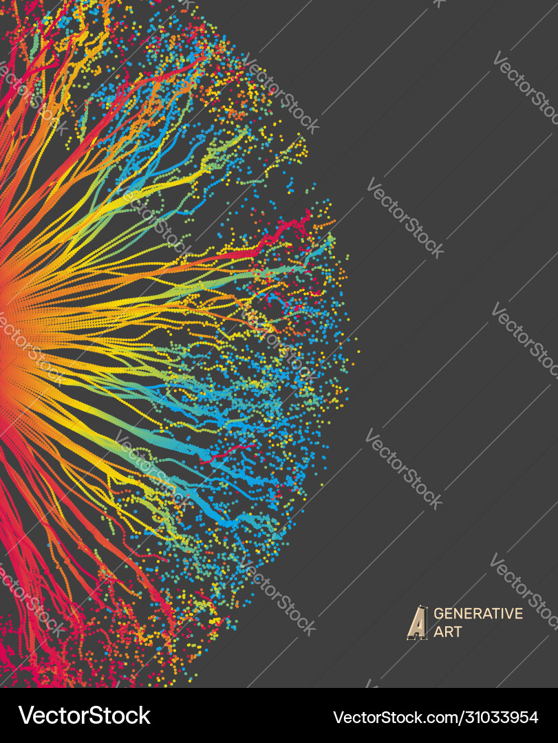 Dynamisches Teilchenarray - Explosion vektorbild