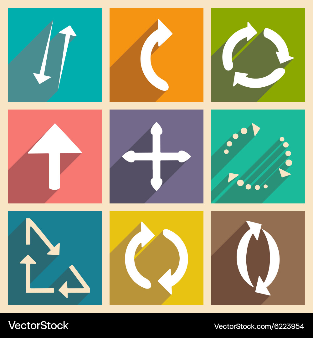 Flat with shadow concept and mobile application vector image