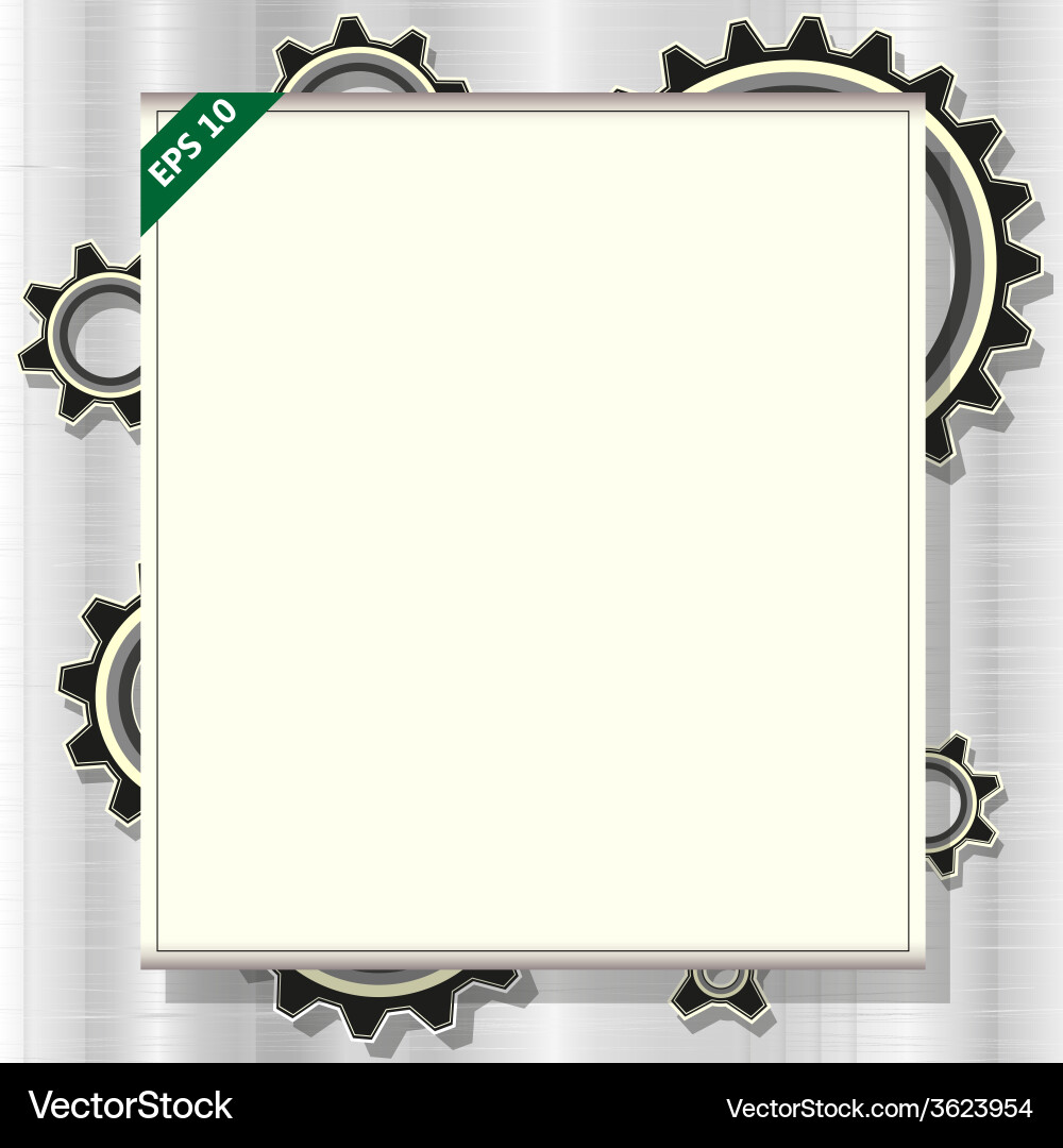 Frame for text with gears vector image